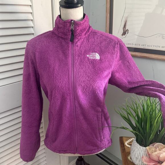 THE NORTH FACE Womens Jacket Small Purple Osito Fleece Full Zip Outdoor Gorpcore - Picture 1 of 13